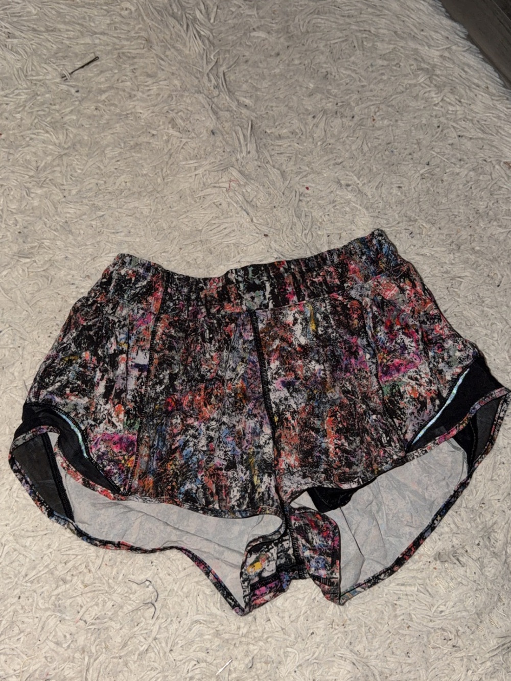 lululemon Multicolor Abstract Print Shorts